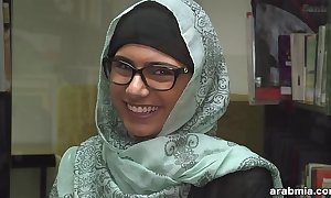 Mia khalifa takes elsewhere hijab increased by garments nigh library (mk13825)