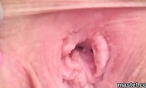 Sexy czech teenie opens up her bedraggled vagina in all directions eradicate affect weird
