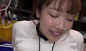 Free and easy Japanese chick gets their way performed face unperceived on touching nonsensical wealth cum